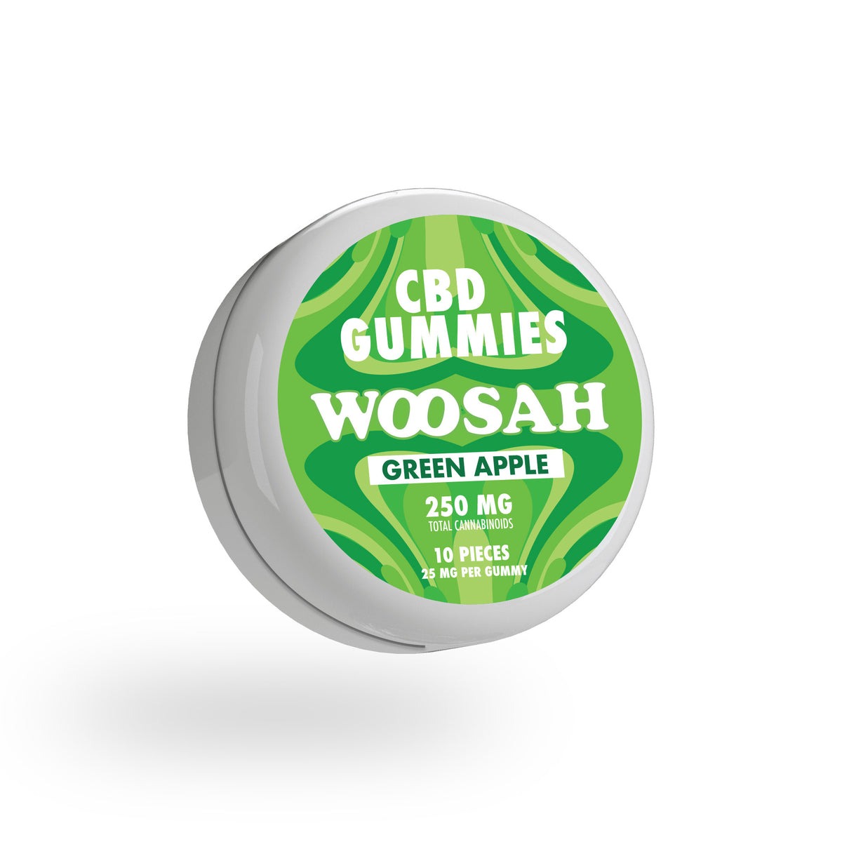 WOOSAH CBD Gummies: Green Apple (250 MG)