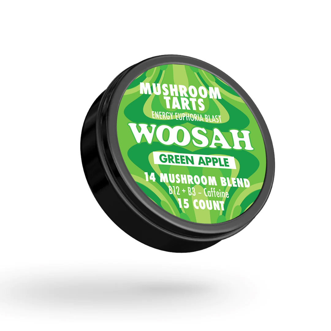 WOOSAH Mushroom Tarts: Green Apple (14 Mushroom Energy Blend)